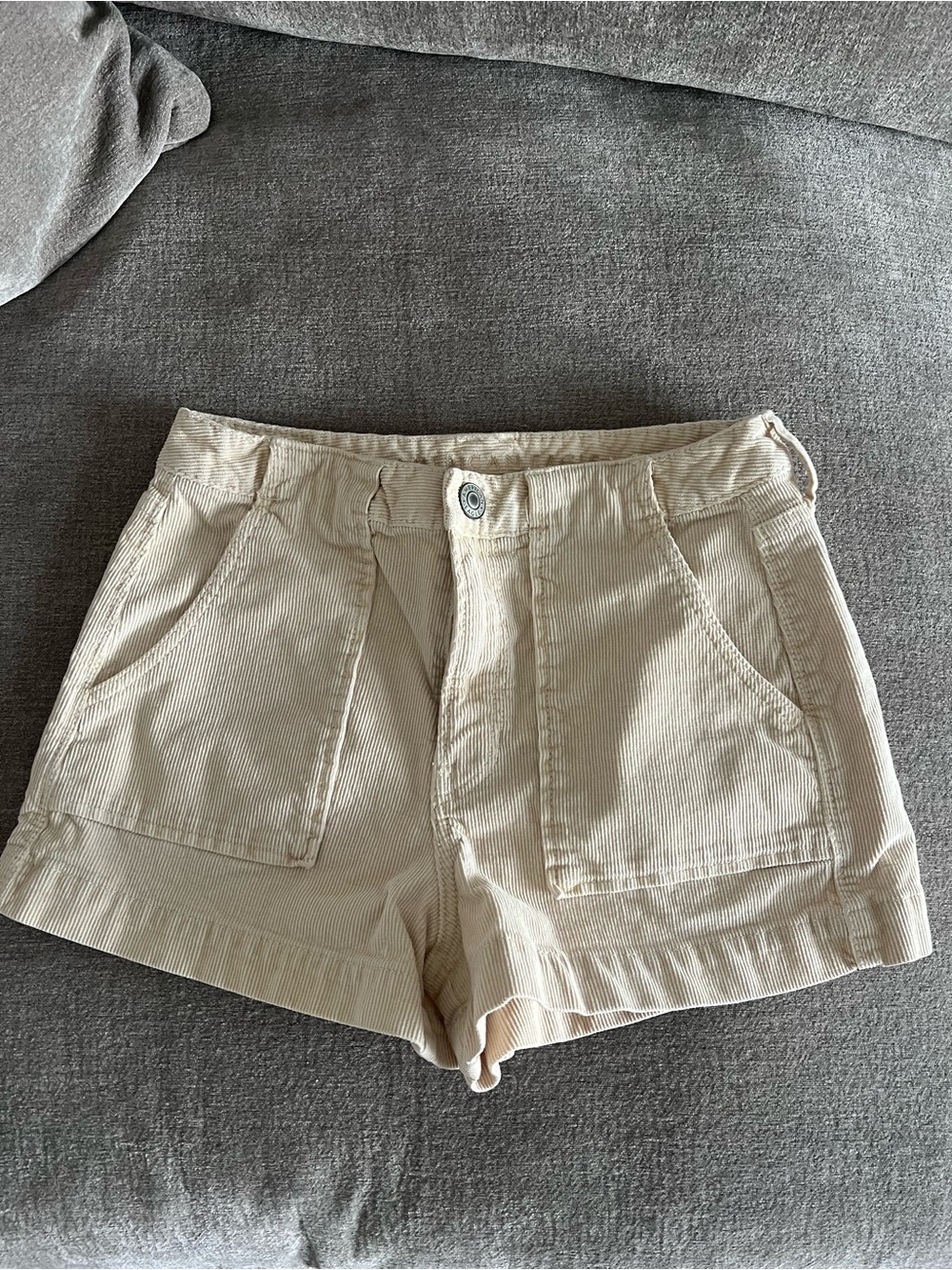 American Eagle Outfitters Cream Corduroy Shorts